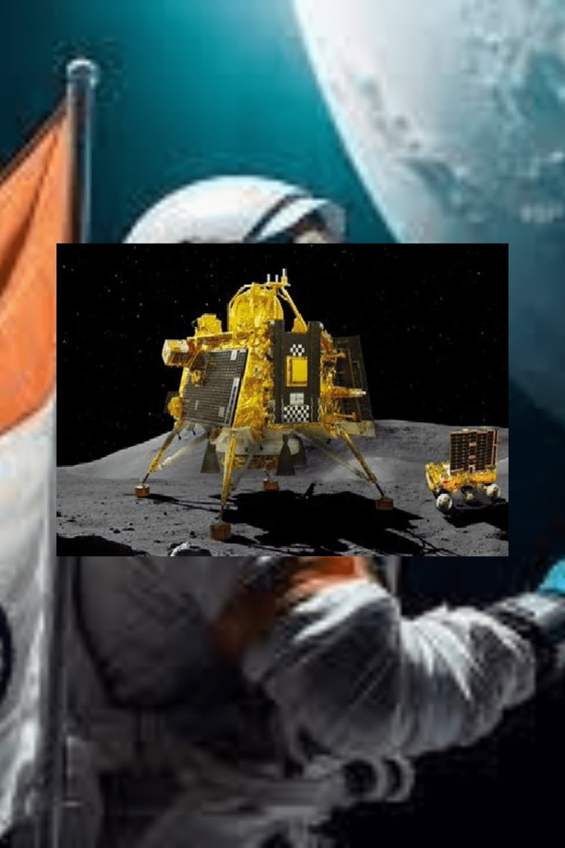 This image depicts the Chandrayaan-3 mission and its newly named landing sites