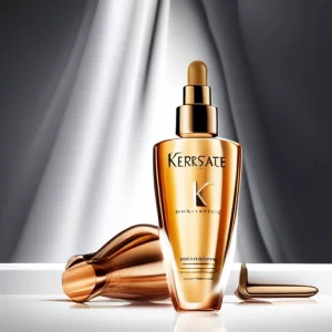 Kerastase Hair Serum की प्रीमियम बोतल जो बालों को मुलायम और चमकदार बनाती है।